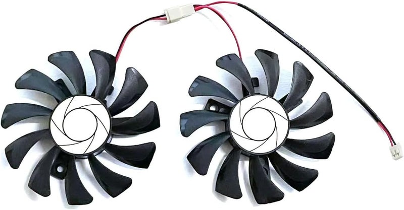 LTANDBR مروحة تبريد GPU بديلة HA8010H12F-Z GTX1050 بحجم 75MM لبطاقة الفيديو MSI GTX 1050 2GT OC 1050Ti 4GT، 2Pin - Image 2
